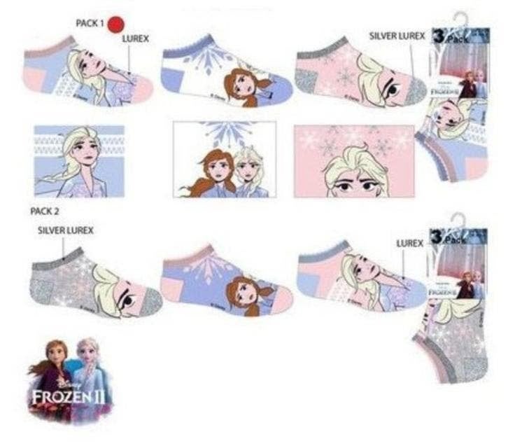 Disney Frozen Sneakersokken - 3 paar - Diverse Uitvoeringen, Disney Frozen, Meisje, Nieuw, Ophalen of Verzenden