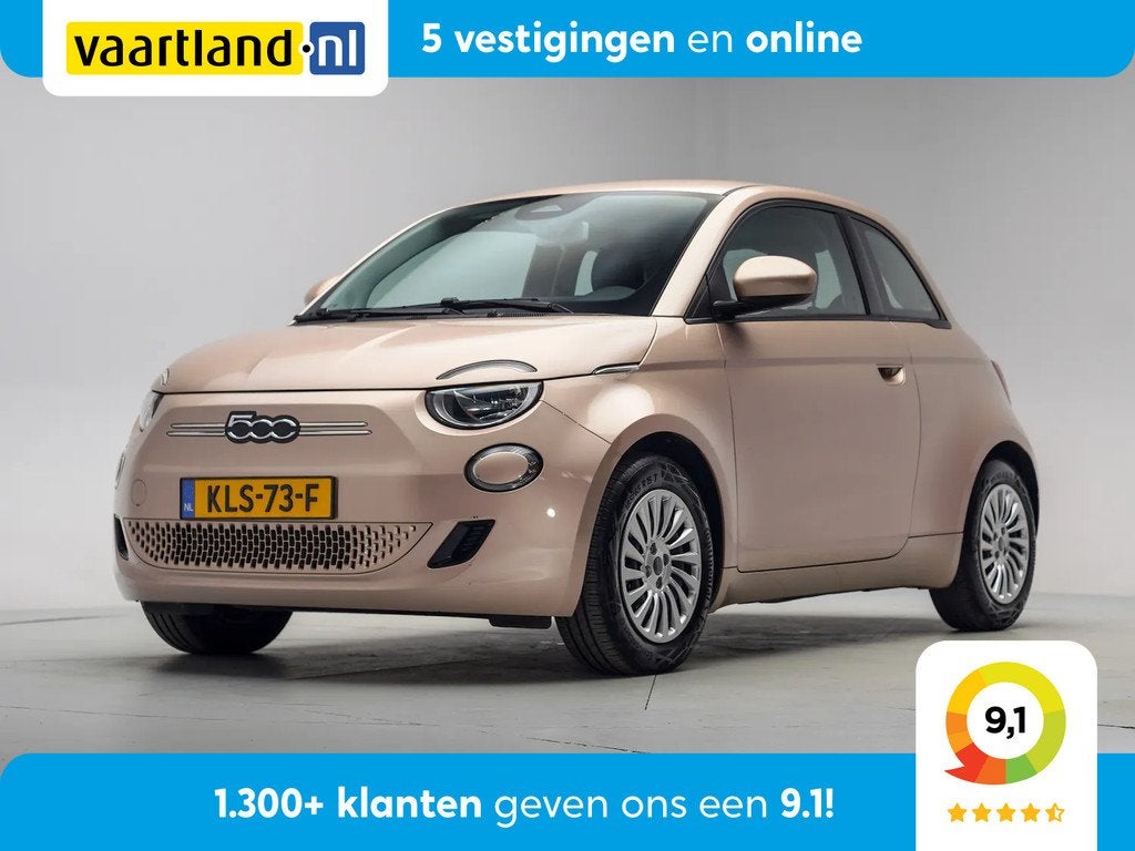Fiat 500 24kwh icon Aut.[ Airco Apple / Android Led Cruise L, Auto's, Fiat, Automaat, 0 cilinders, Gebruikt, LED verlichting