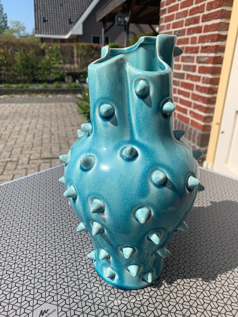 Luimes & Luimes CARAPA 6-1 BLUE vaas, 30cm, Ophalen of Verzenden, Nieuw, Blauw