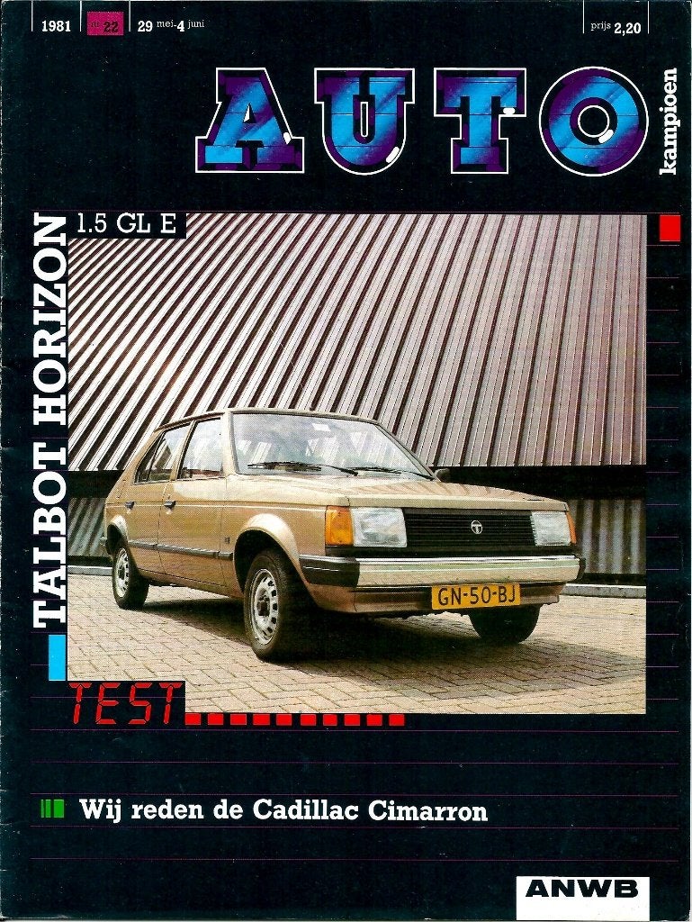 Autokampioen test Talbot Horizon 1.5 GL E, Boeken, Auto's | Folders en Tijdschriften, Ophalen of Verzenden, Gelezen, Overige merken
