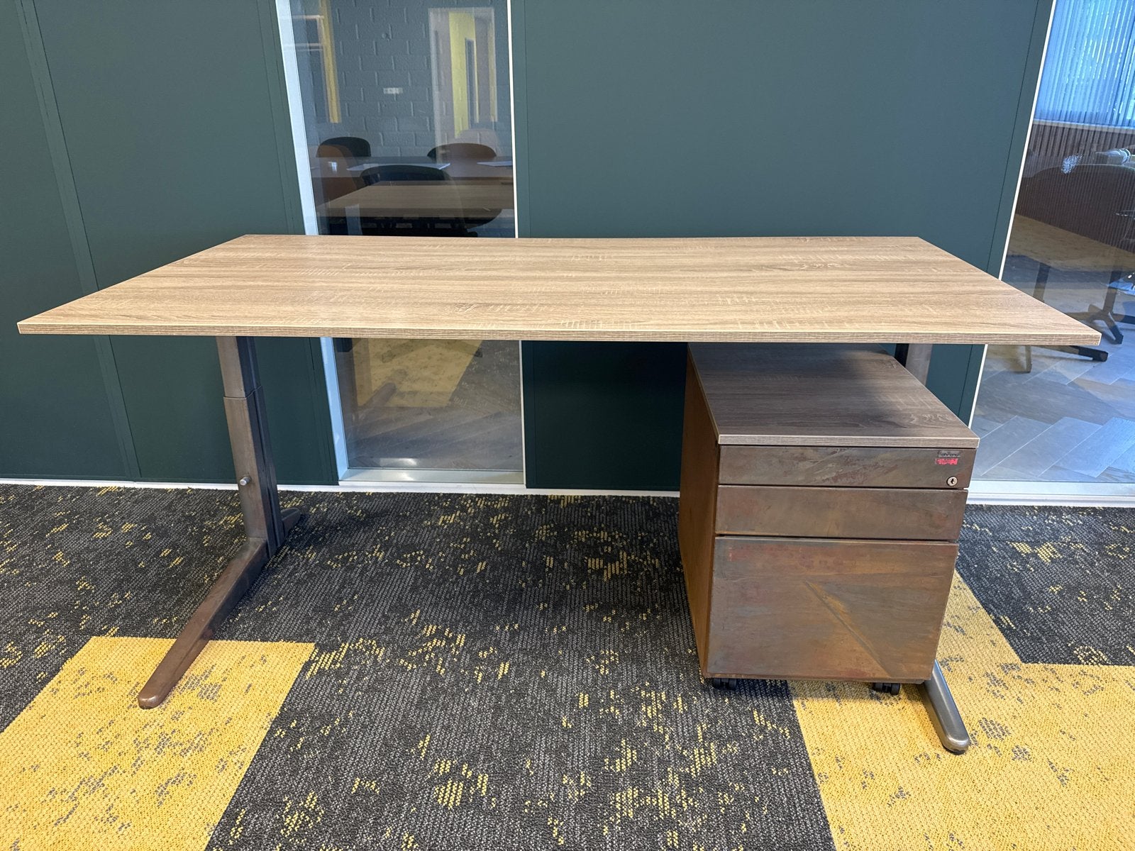 Bureau’s 80x160 cm + ladekasten, Ophalen, Overige typen, 160 cm, Gebruikt