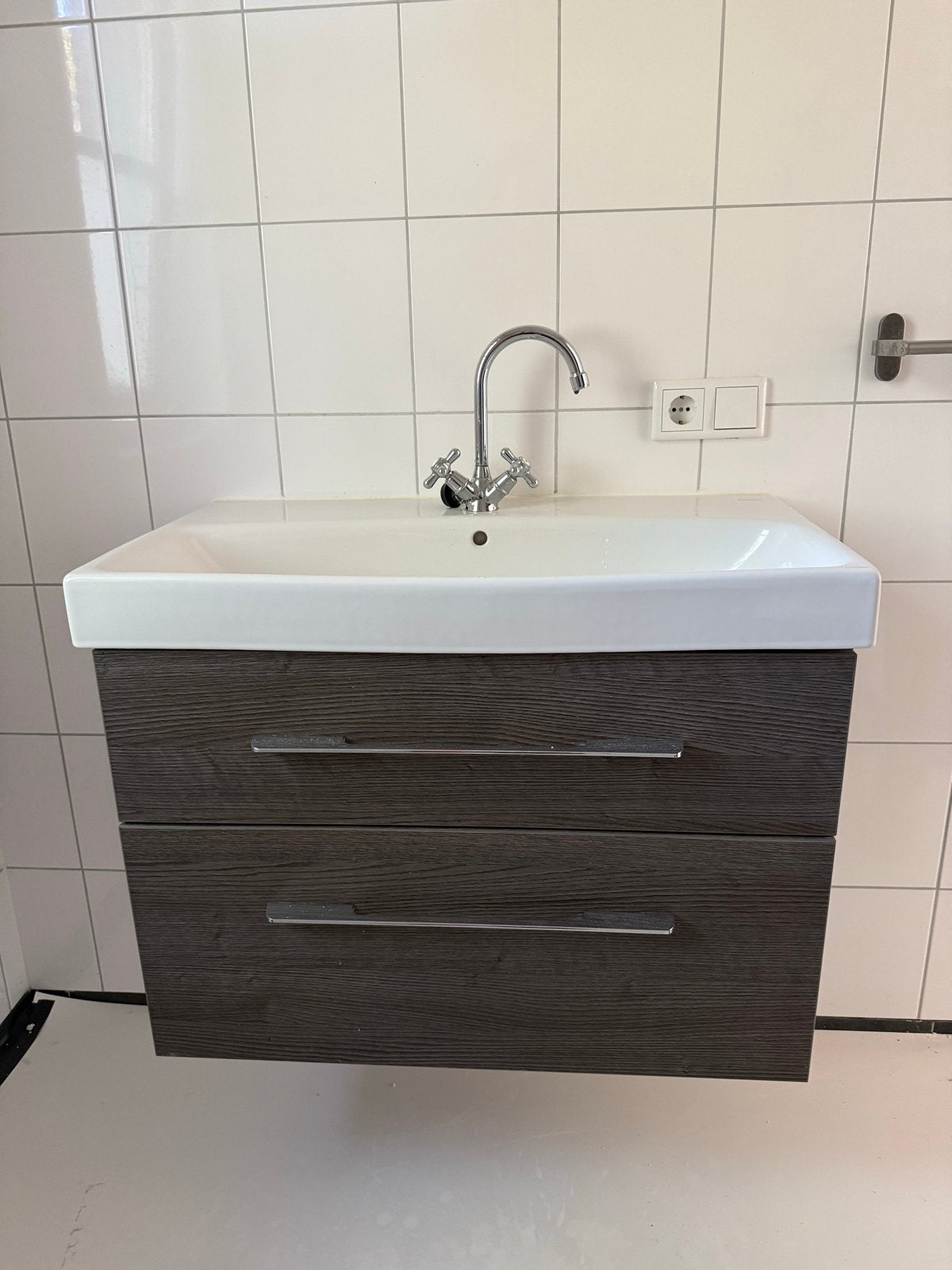 Badkamermeubelset: Wastafelmeubel met spiegelkast, Ophalen, Gebruikt, 50 tot 100 cm, Minder dan 100 cm