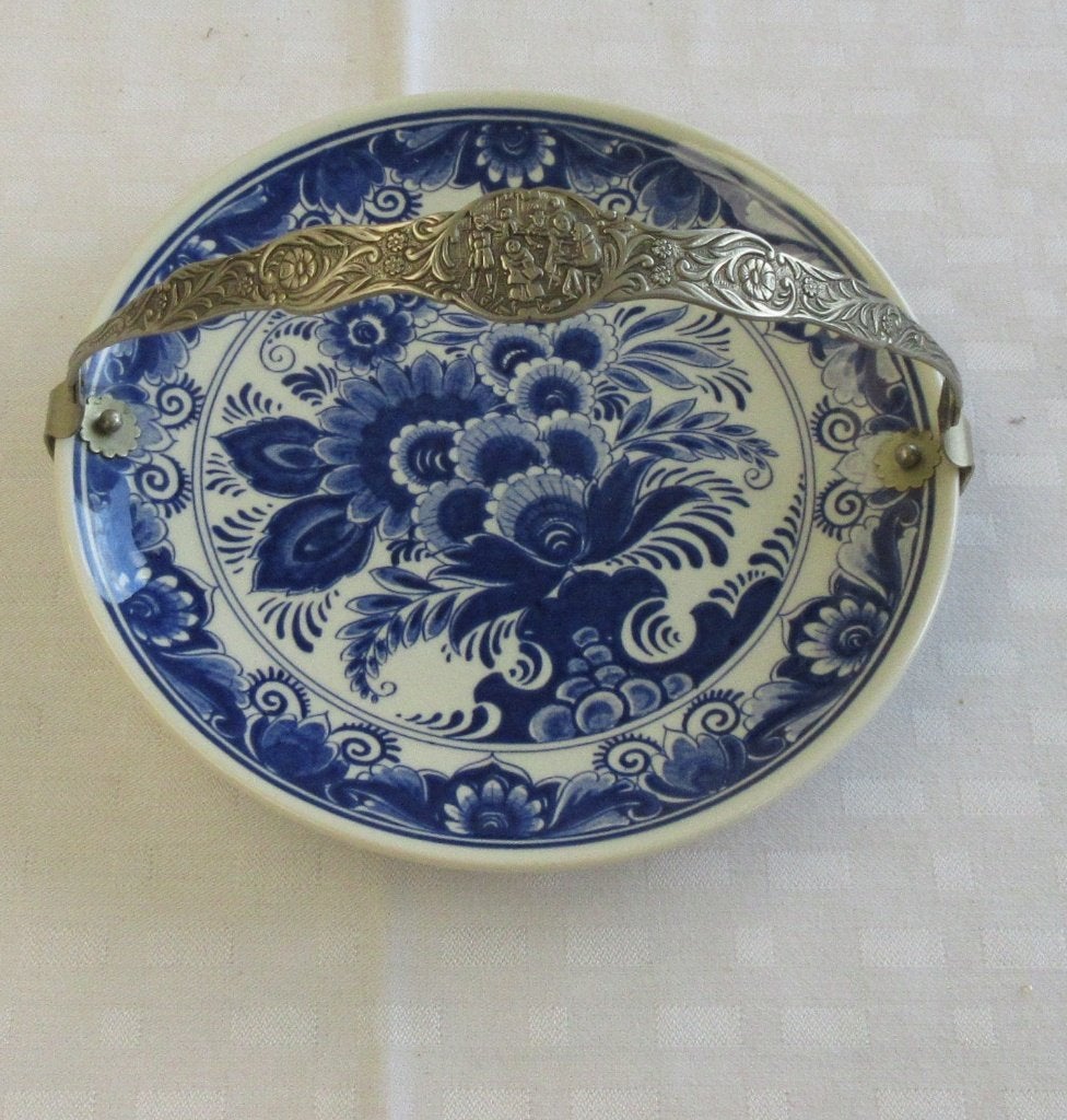 bonbonschaaltje met verzilverde hengel Schoonhoven, Ophalen of Verzenden