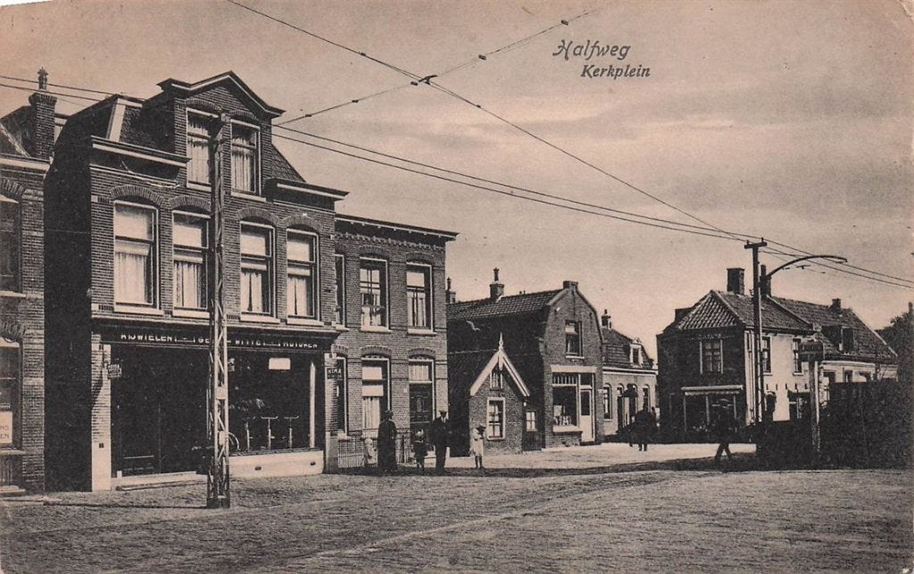 702-487-031 Halfweg Kerkplein, Verzenden, Voor 1920, Noord-Holland
