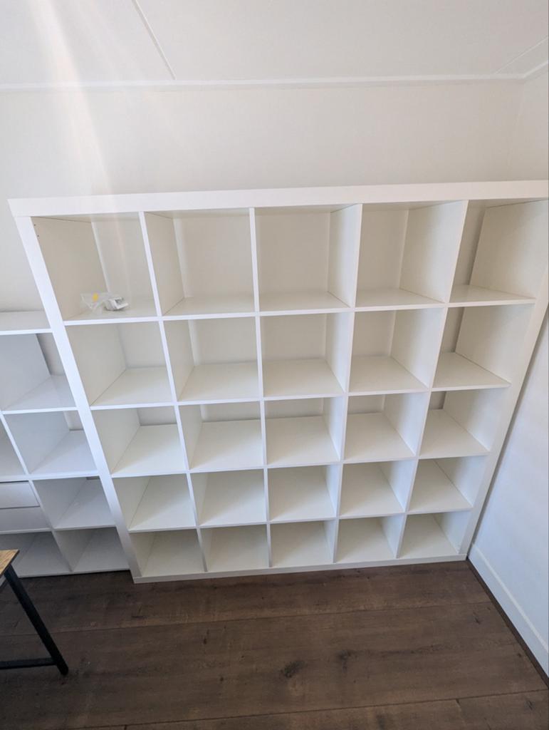 Ikea Kallax kast 182x182 cm met 25 vakken - Wit, Ophalen, Gebruikt