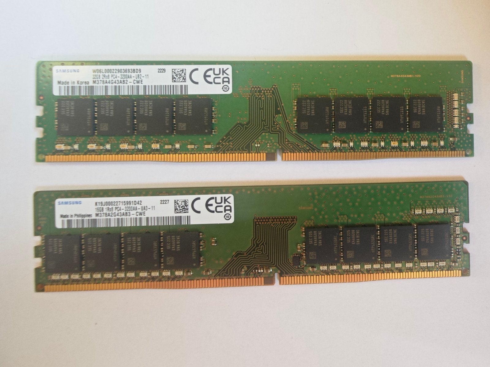 2x 16GB Samsung DDR4 3200 MHz Desktop RAM meerdere available