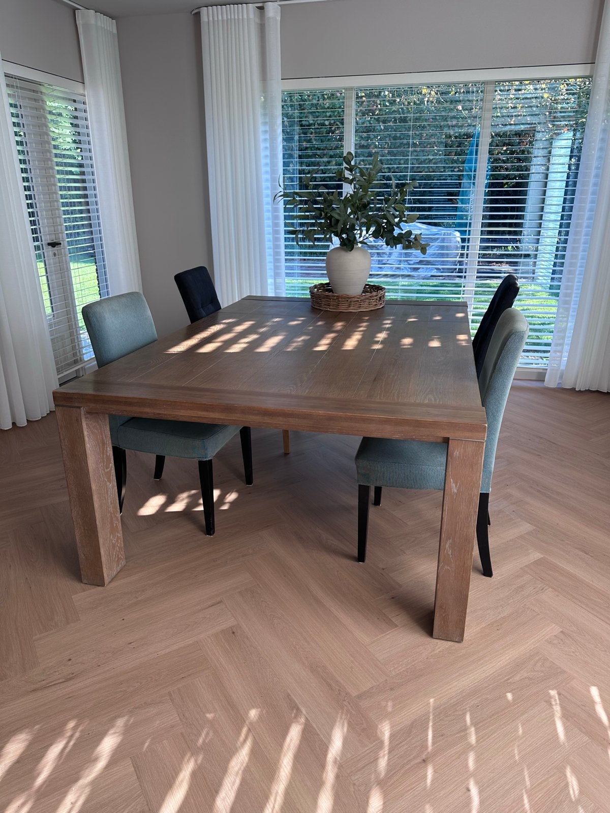 Robuuste houten eettafel - Perfect voor gezellige diners, Ophalen, Gebruikt, 100 tot 150 cm, 150 tot 200 cm