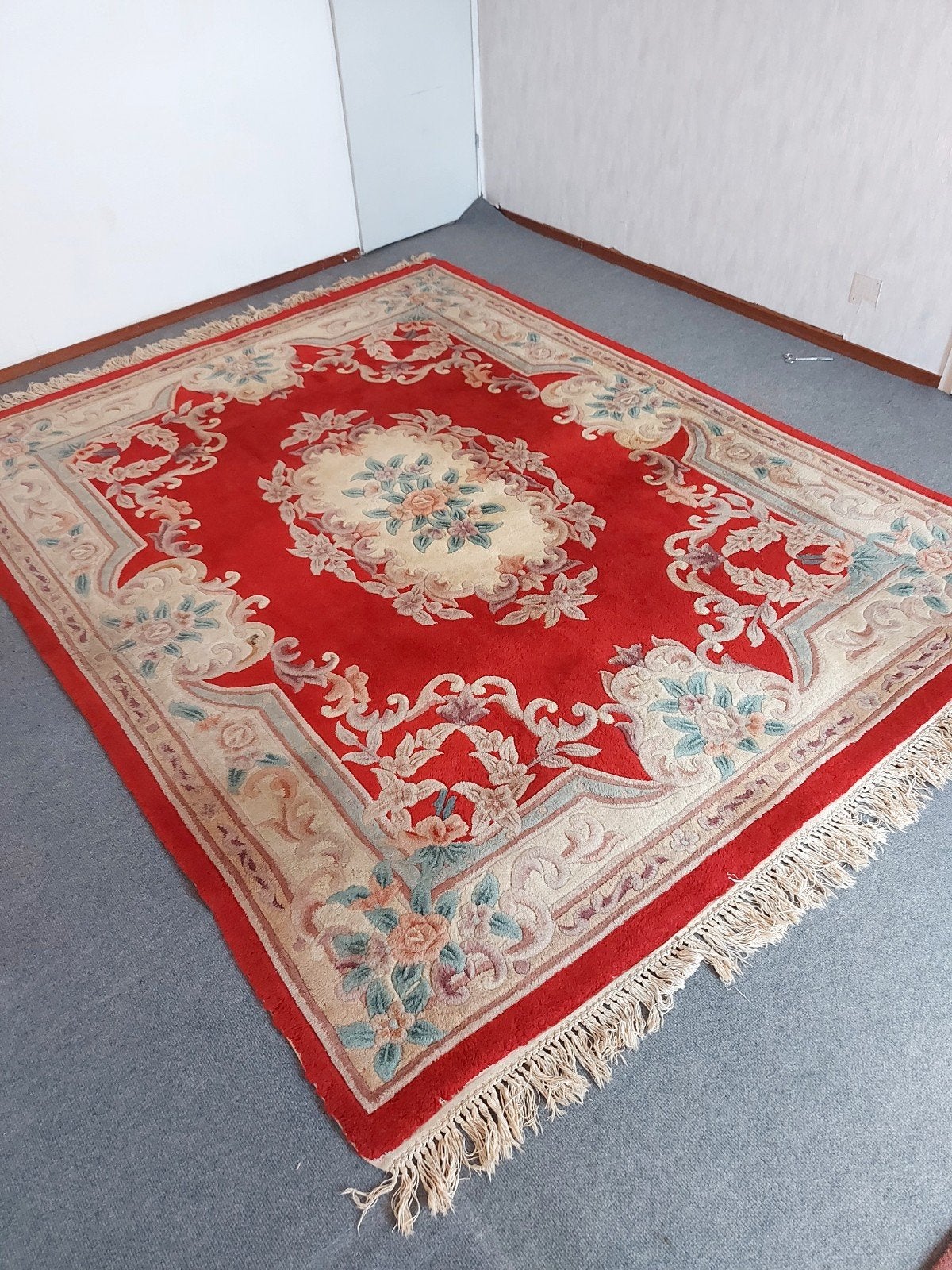 Prachtig Oosters Tapijt - 100% Wol en Zijde 244x183, Ophalen, Crème, 150 tot 200 cm, 200 cm of meer