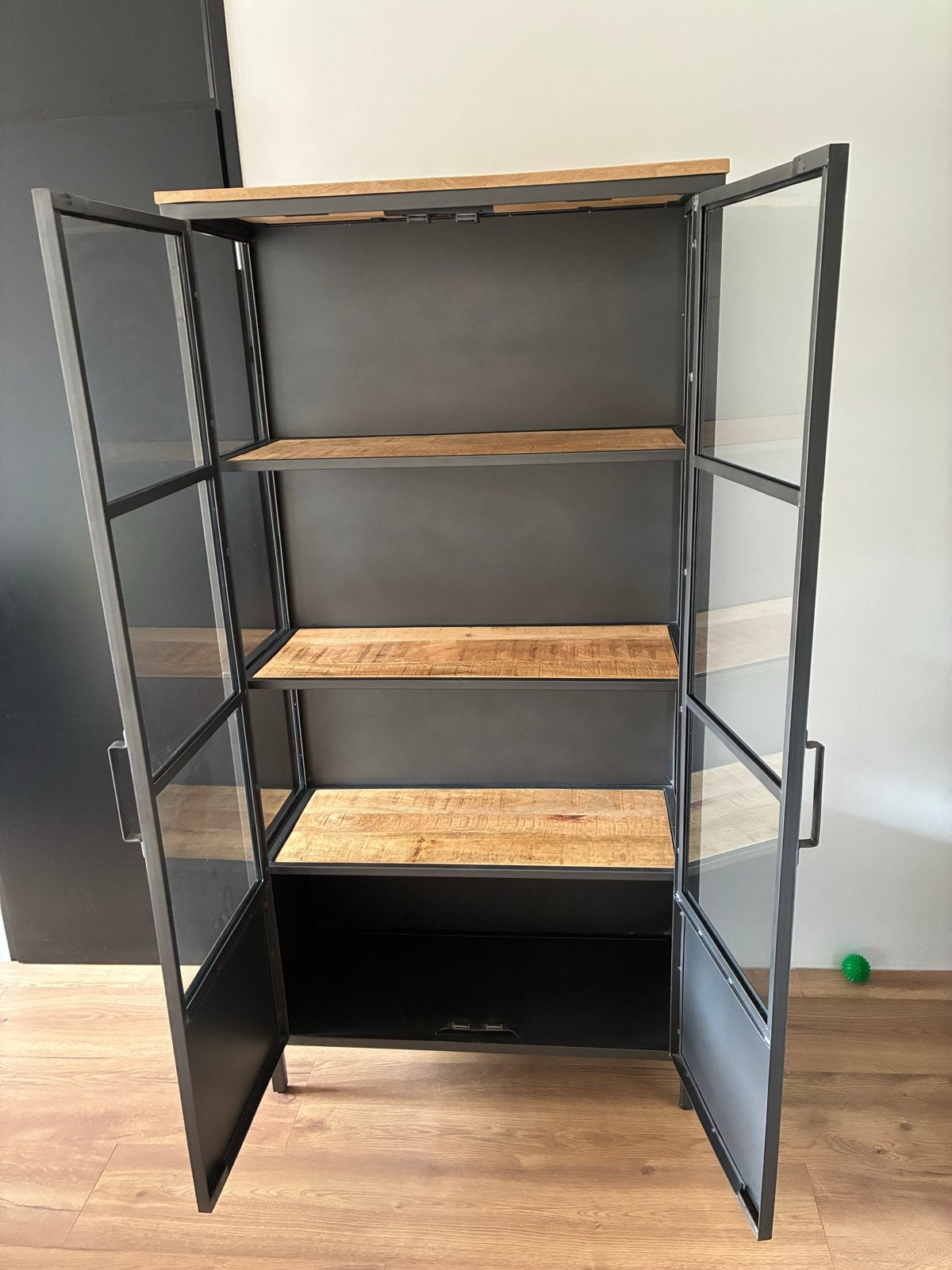 Industriële Vitrinekast Mangohout ZVILIF-1420 (180x90x40), Huis en Inrichting, Ophalen, Nieuw, 50 tot 100 cm, 150 tot 200 cm