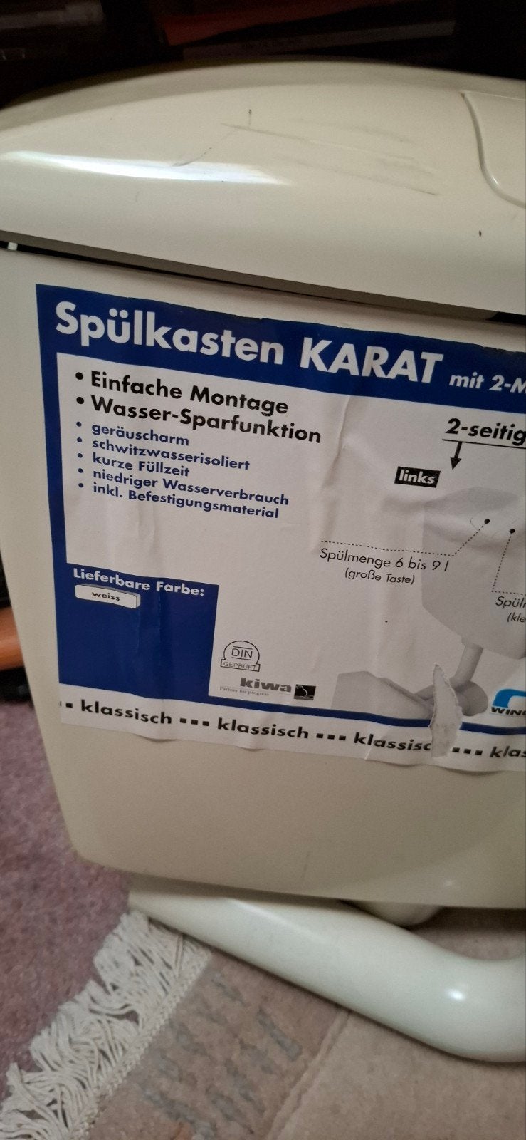 Spülkasten KARAT met 2-Mengen-Spülfunctie, Ophalen of Verzenden, Nieuw, Toilet
