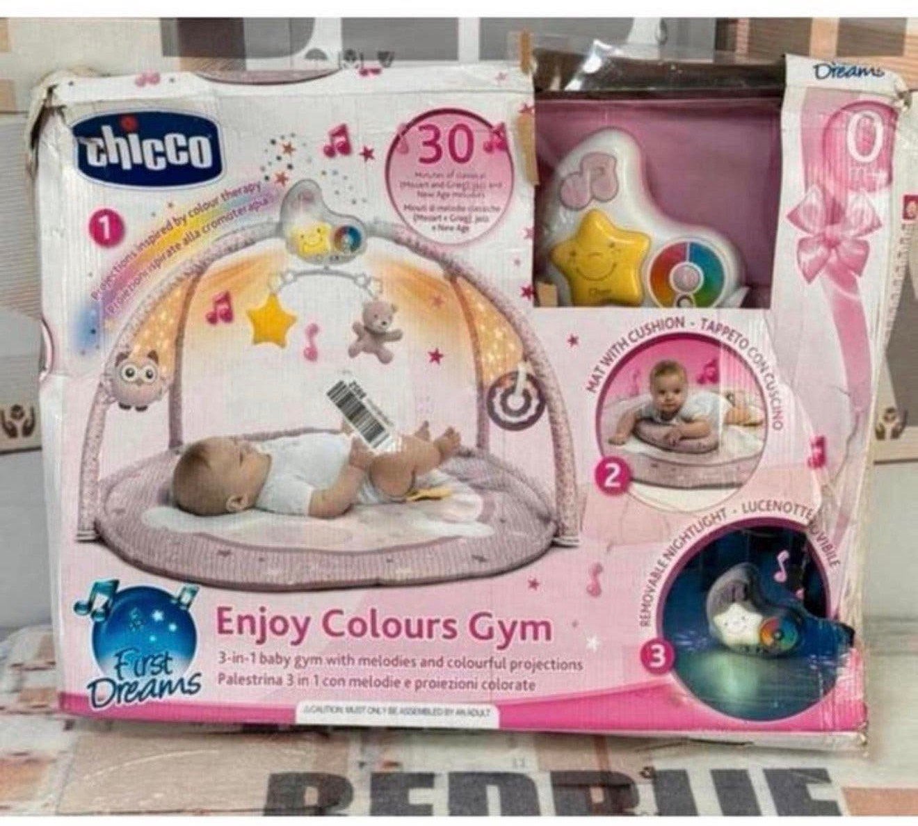 Chicco Baby Gym Kleurenplezier Roze meisje speel mat toestel, P, P, P, Nieuw