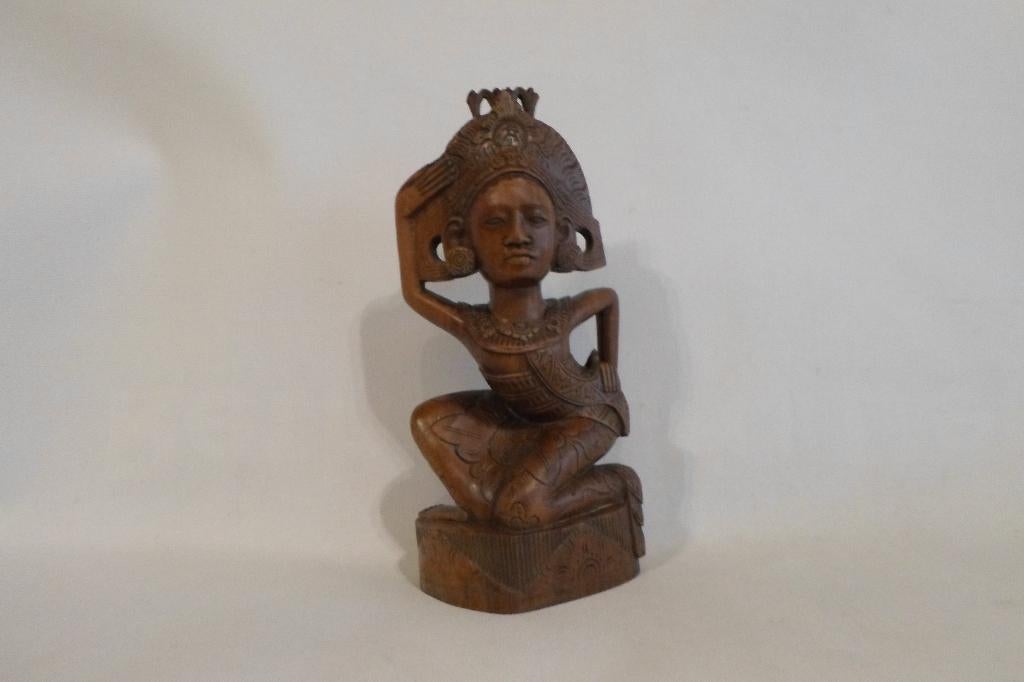 Beeld Indonesië Hout Danseres, Antiek en Kunst, Kunst | Beelden en Houtsnijwerken, Ophalen of Verzenden