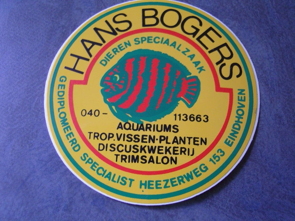 sticker EHV Hans Bogers Dierenspeciaalzaak Heezerweg 153, Verzamelen, Stickers, Ophalen, Zo goed als nieuw