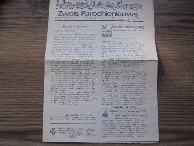 Zwols Parochienieuws 18 nov. 1972, Ophalen of Verzenden, Gelezen, Krant