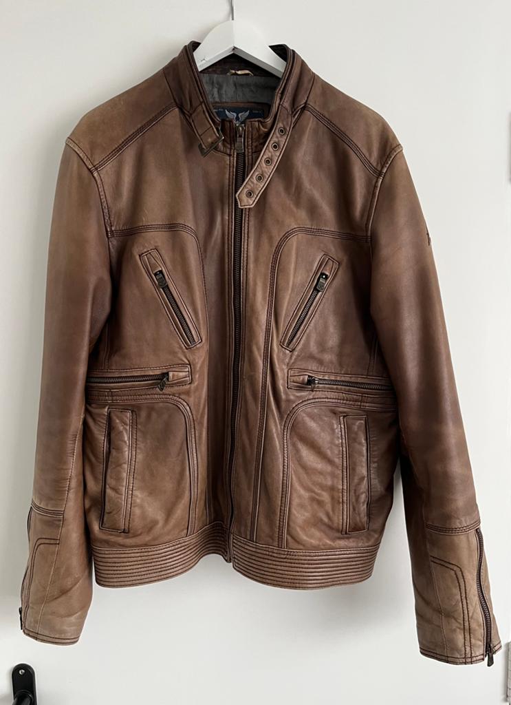 Mooie PME PallMall Legend Vintage Leren Jas Maat XL, Ophalen of Verzenden, Zo goed als nieuw, Maat 52/54 (L), Bruin