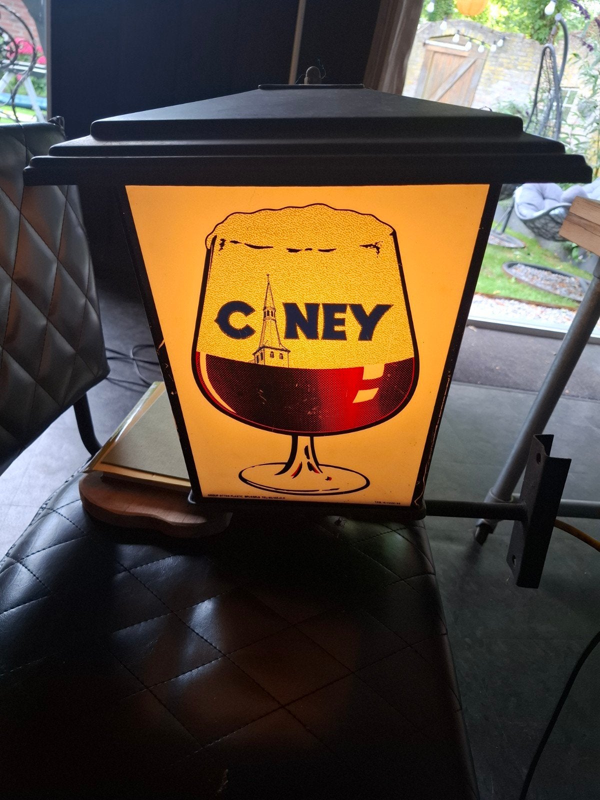 Ciney bierreclame lamp lichtbak, Ophalen of Verzenden, Gebruikt, Lichtbak of (neon) lamp