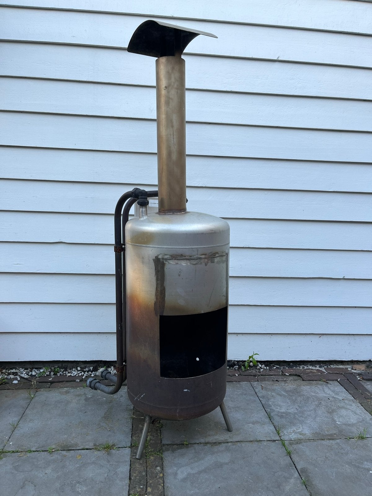 Houtkachel voor zwembad of hottub, Ophalen, Gebruikt, Hout, Houtkachel