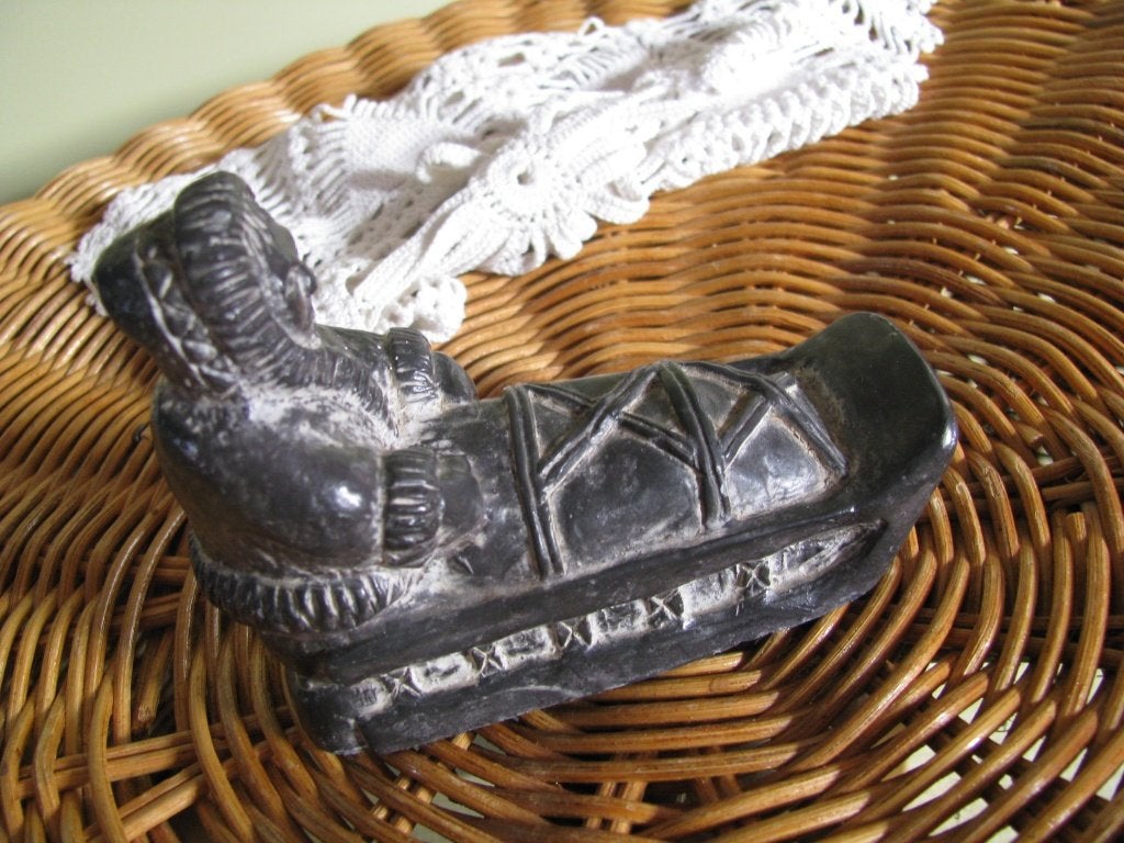 Wolf Canada * Eskimo # Inuït * op # in slee 🛷, Ophalen of Verzenden, Zo goed als nieuw, Mens