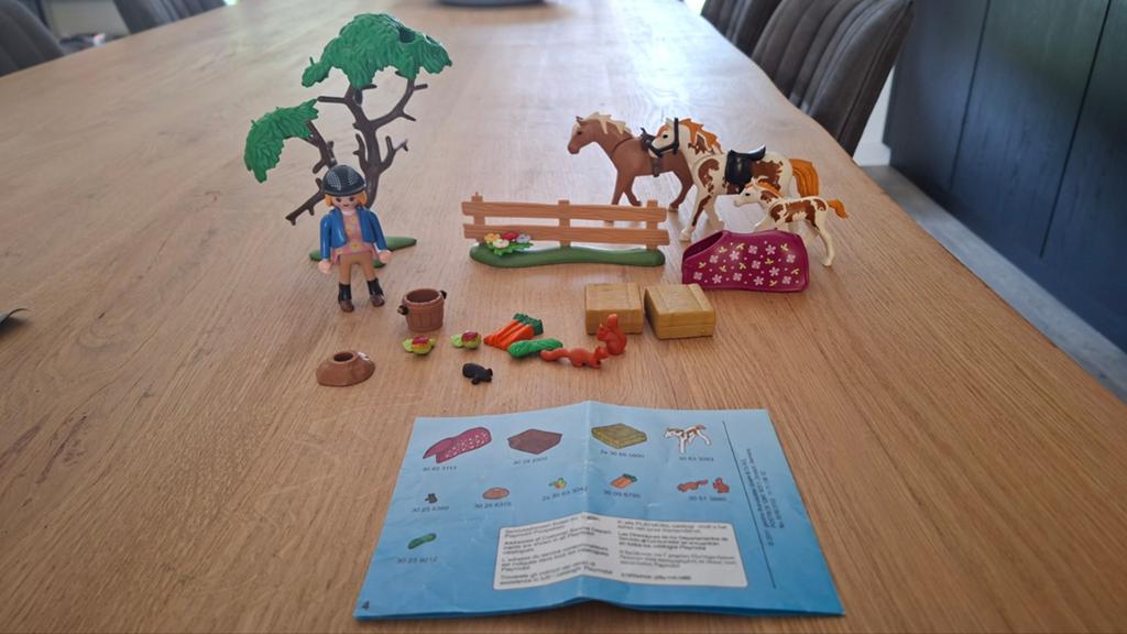 Playmobil paarden met ruiter en accessoires, Ophalen of Verzenden, Gebruikt, Jongen of Meisje