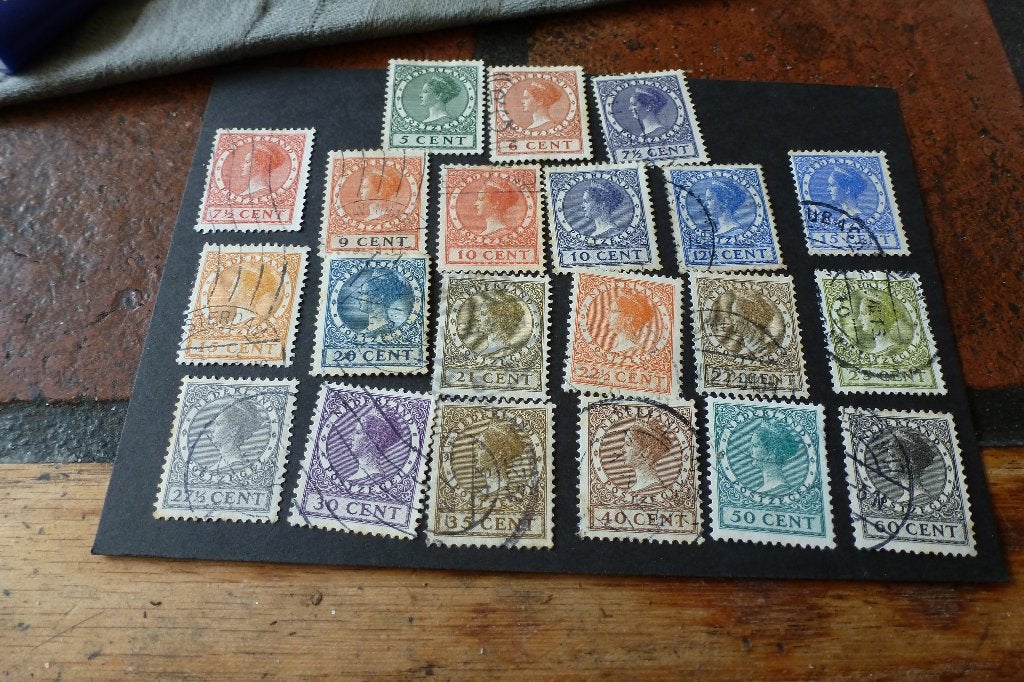 Postzegels - 21x compleet Wilhelmina VETH  1926-1934 NVPH, Postzegels en Munten, Postzegels | Nederland, Ophalen of Verzenden