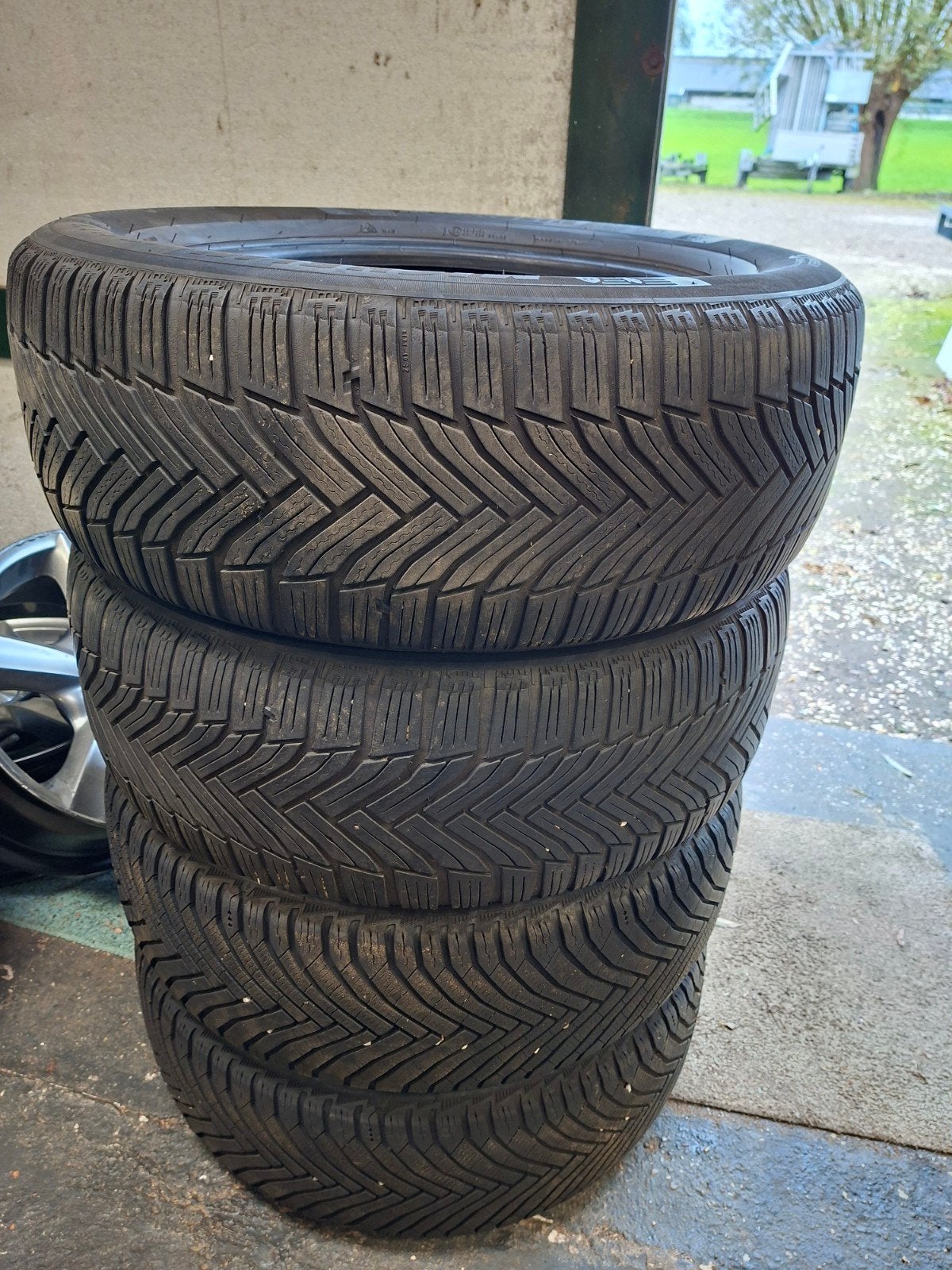 4x Michelin Alpin Winterbanden 215 60 16, Ophalen, 16 inch, Winterbanden, Band(en)