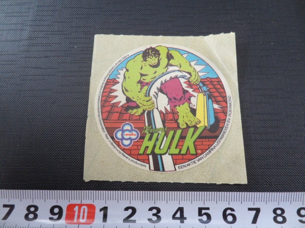 sticker 178 strip the incredible HULK - campina ijsfabrieken, Ophalen of Verzenden, Zo goed als nieuw