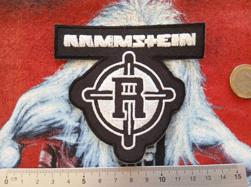 Rammstein prachtige  nieuwe shaped patch nieuw 36, Verzenden, Nieuw, Kleding