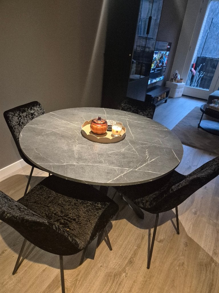 Ronde eettafel, Huis en Inrichting, Ophalen, Overige materialen, Rond, Zo goed als nieuw