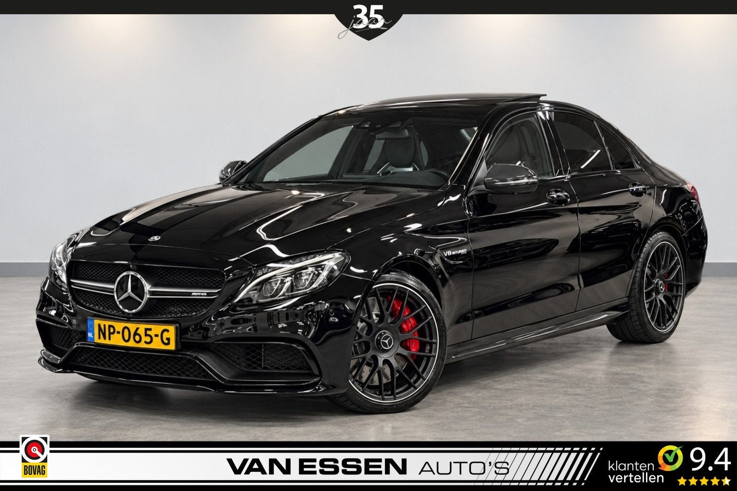 Mercedes-Benz C-Klasse AMG 63 S | PANO | HEAD-UP | SCHAALSTO, Automaat, Achterwielaandrijving, Gebruikt, 510 pk
