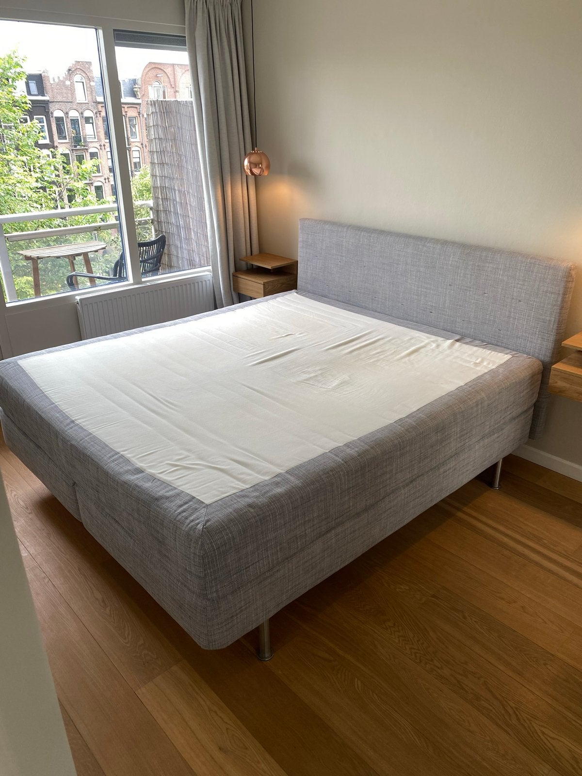 boxspring bed tweepersoons ikea, Ophalen, Tweepersoons, Zo goed als nieuw, 200 cm