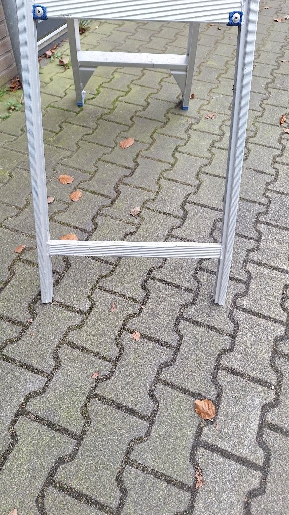 Solide Bordestrap / ladder 5 treden Sta hoogte 125 cm., Ophalen, Gebruikt, ., .
