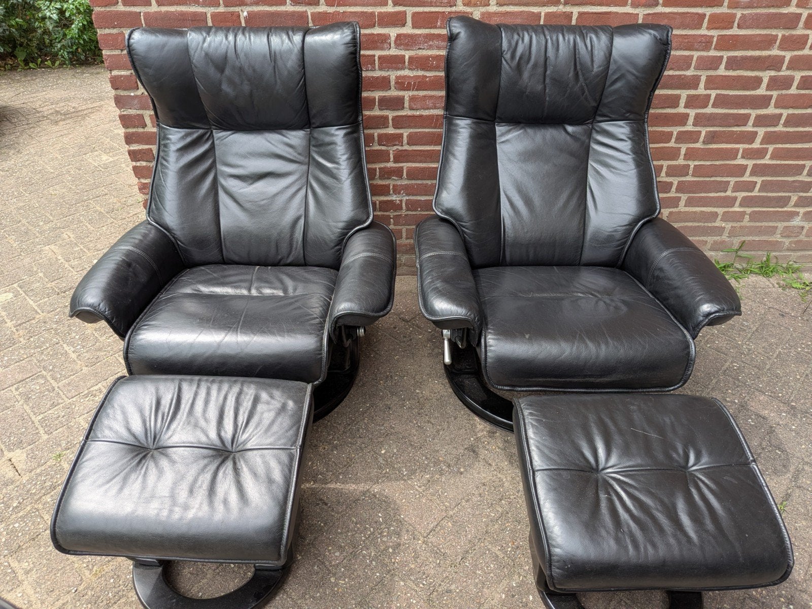 Stoelen, fauteuil, eettafel etc., Ophalen, Gebruikt, Overige kleuren, Leer