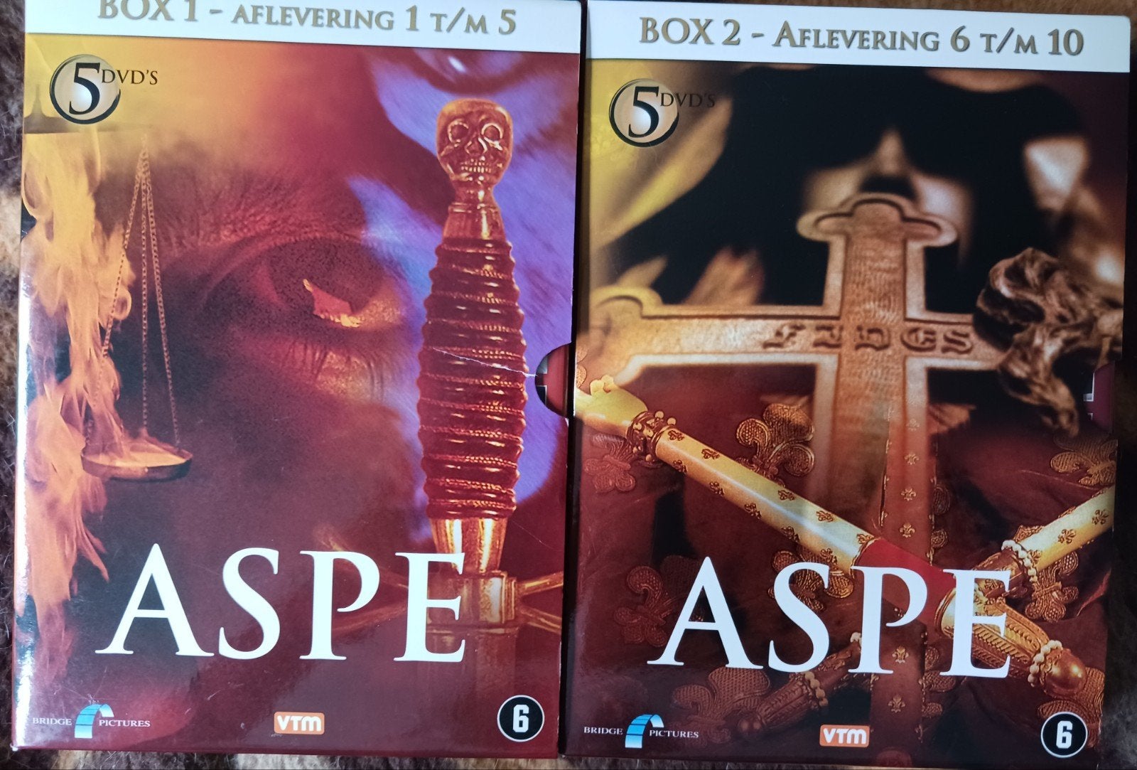 Aspe DVD Box 1 & 2 - Aflevering 1 t/m 10, Cd's en Dvd's, Misdaad, Ophalen of Verzenden, Zo goed als nieuw, Vanaf 6 jaar