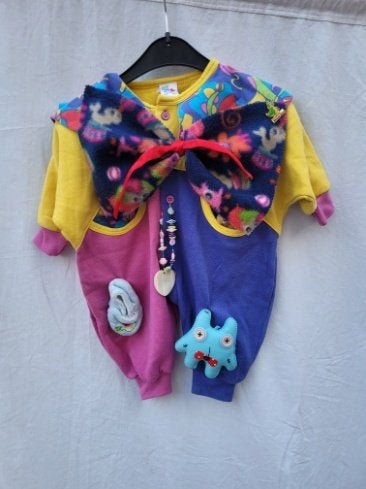 Schattige kleine clown maat 62 voor de carnaval, ., Jongen of Meisje, Ophalen of Verzenden, Zo goed als nieuw