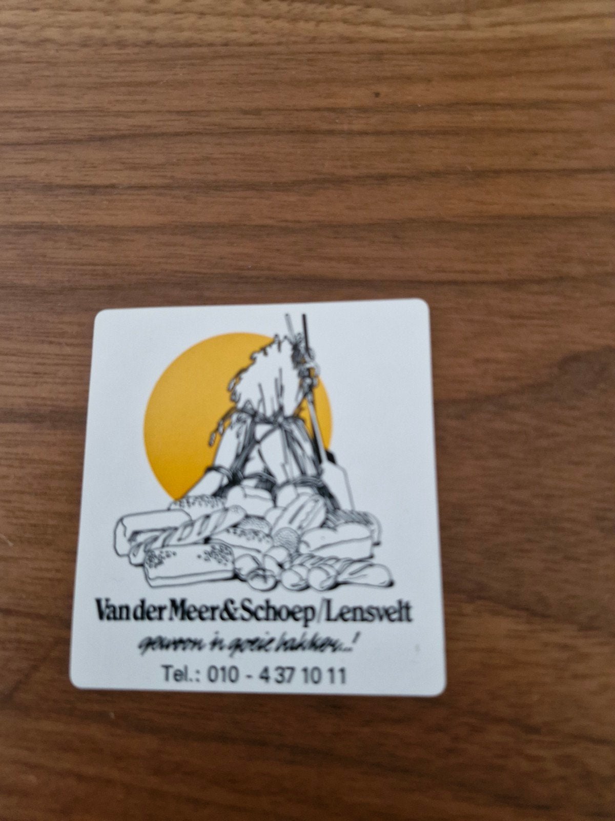 9509 Sticker van der Meer & Schoep / Lensvelt - Bakkerij, Ophalen of Verzenden