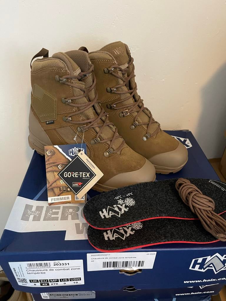 HAIX Combat Boots Gore-Tex Maat 42 Nieuw in Doos defensie, Ophalen of Verzenden, Nieuw, Bruin, Boots