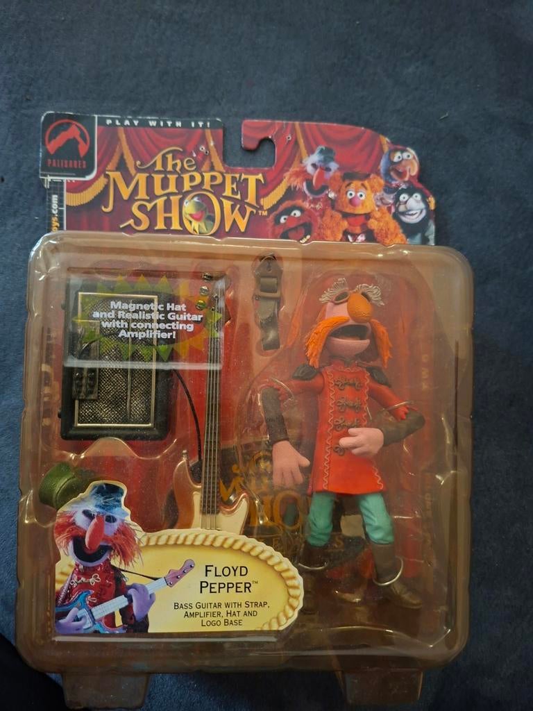 Muppet Show Floyd Pepper Actiefiguur met Gitaar, Ophalen of Verzenden