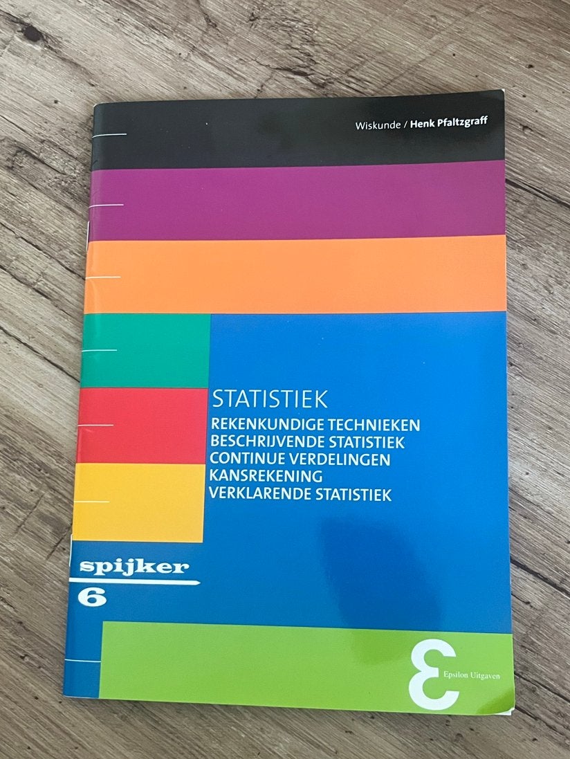 Spijker 6 Statistiek - Wiskunde, Ophalen of Verzenden, Beta, Zo goed als nieuw, HBO