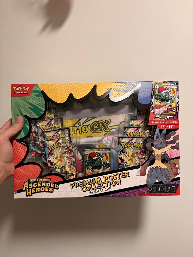 Mega Lucario Premium Poster Collection Pokémon TCG, Ophalen of Verzenden, Nieuw, Overige typen