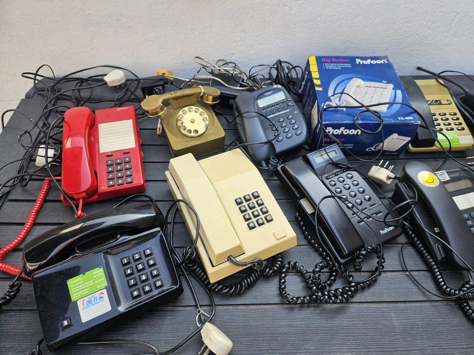 Partij vintage telefoons - diverse modellen, Ophalen of Verzenden, Met draaischijf