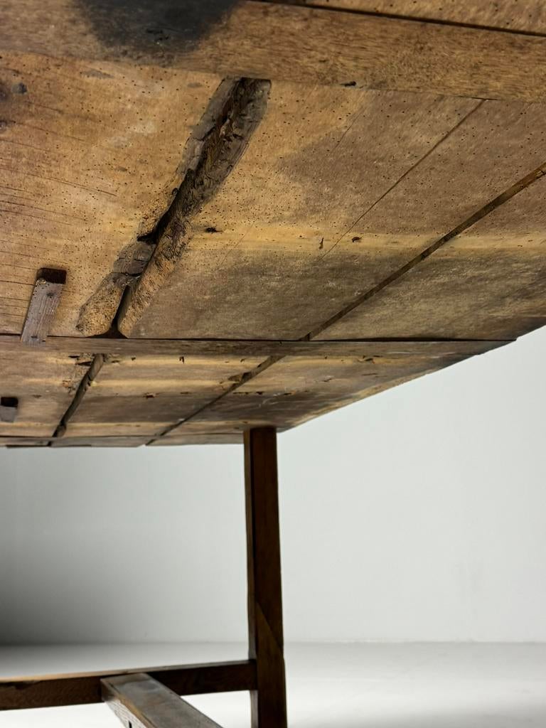 Kloostertafel frans antiek 238cm, Ophalen