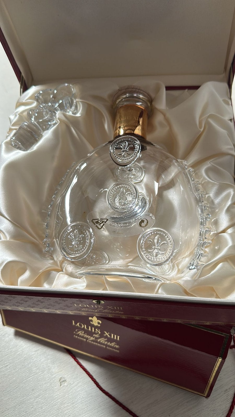 Remy Martin kristallen fles + doos, Ophalen of Verzenden