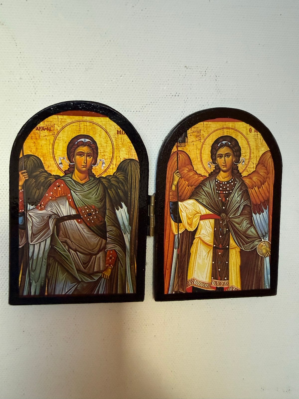 Reisicoon Aartsengelen Michaël en Gabriël, Antiek en Kunst, Ophalen of Verzenden