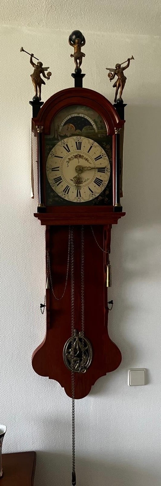 Antieke Friese Staartklok - Prachtig Houten Design, Ophalen