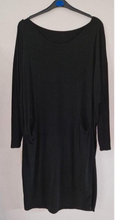 leuk viscose zwart chill jurkje met zakken one size, Maat 38/40 (M), Verzenden, Zwart, Nieuw