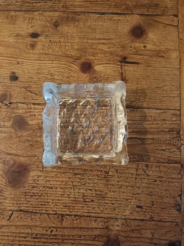 Whitefriars asbak 'doorzichtig' glas, VINTAGE!, Ophalen of Verzenden