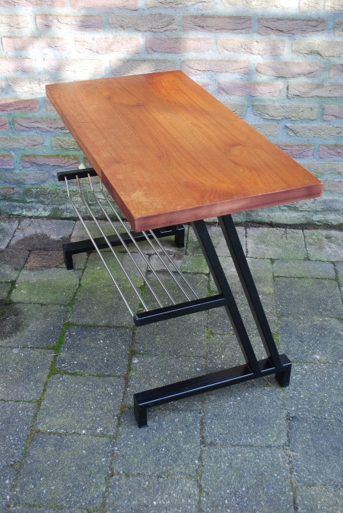 Vintage tafel TV meubel, Ophalen, Vintage, Gebruikt, Metaal