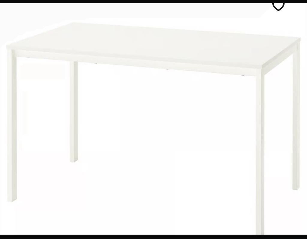 Z.G.A.N. IKEA VIHALS tafel wit, Huis en Inrichting, Ophalen, 100 tot 150 cm, 50 tot 100 cm, Zo goed als nieuw