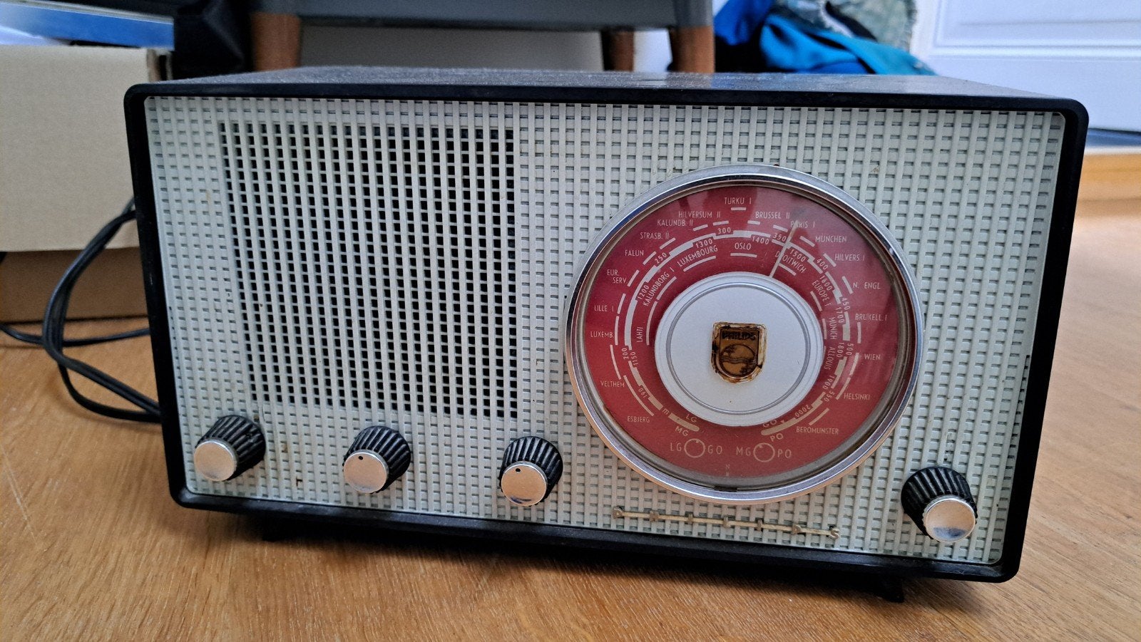 Vintage Philips buizenradio - Klassieke radio, Ophalen of Verzenden, Gebruikt, Radio