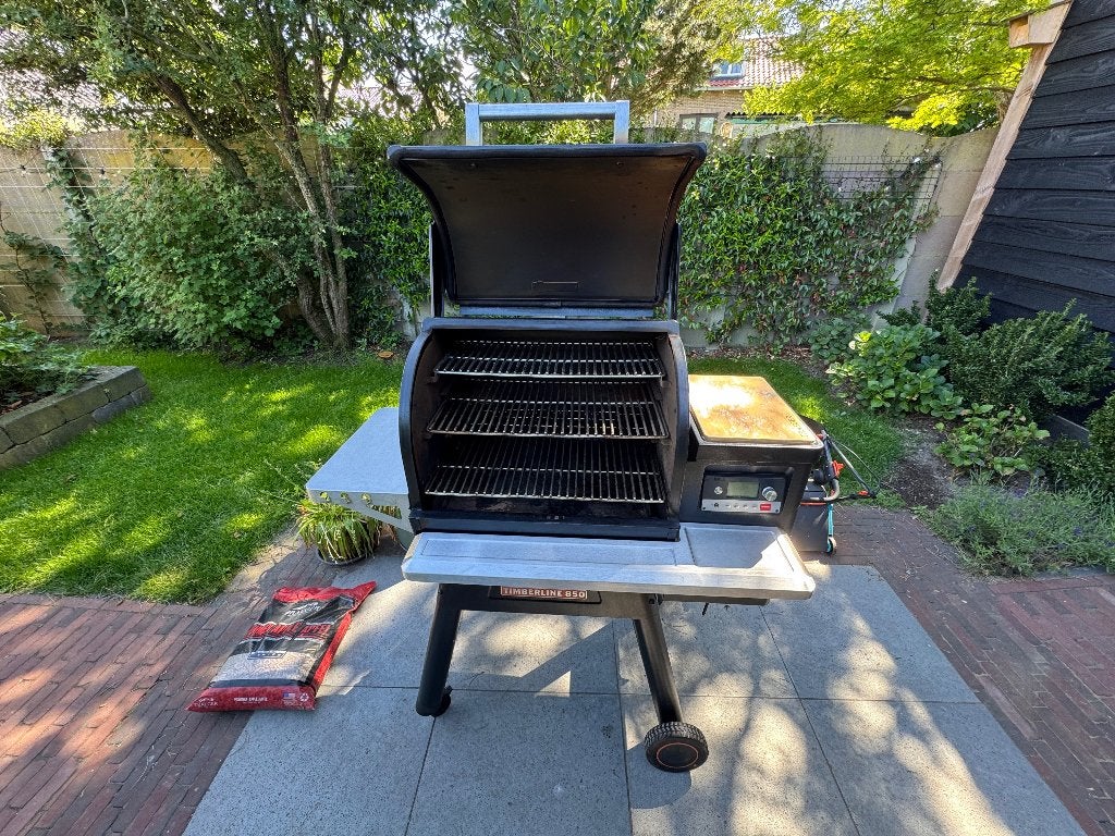 Traeger Timberline 850 pellet BBQ/smoker, Tuin en Terras, Ophalen, Gebruikt, Traeger, Met accessoires